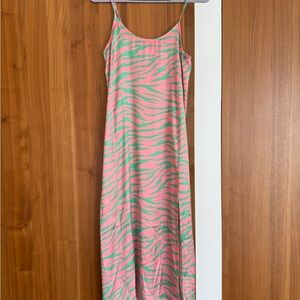 ASOS Pink and Mint Zebra Slip Dress